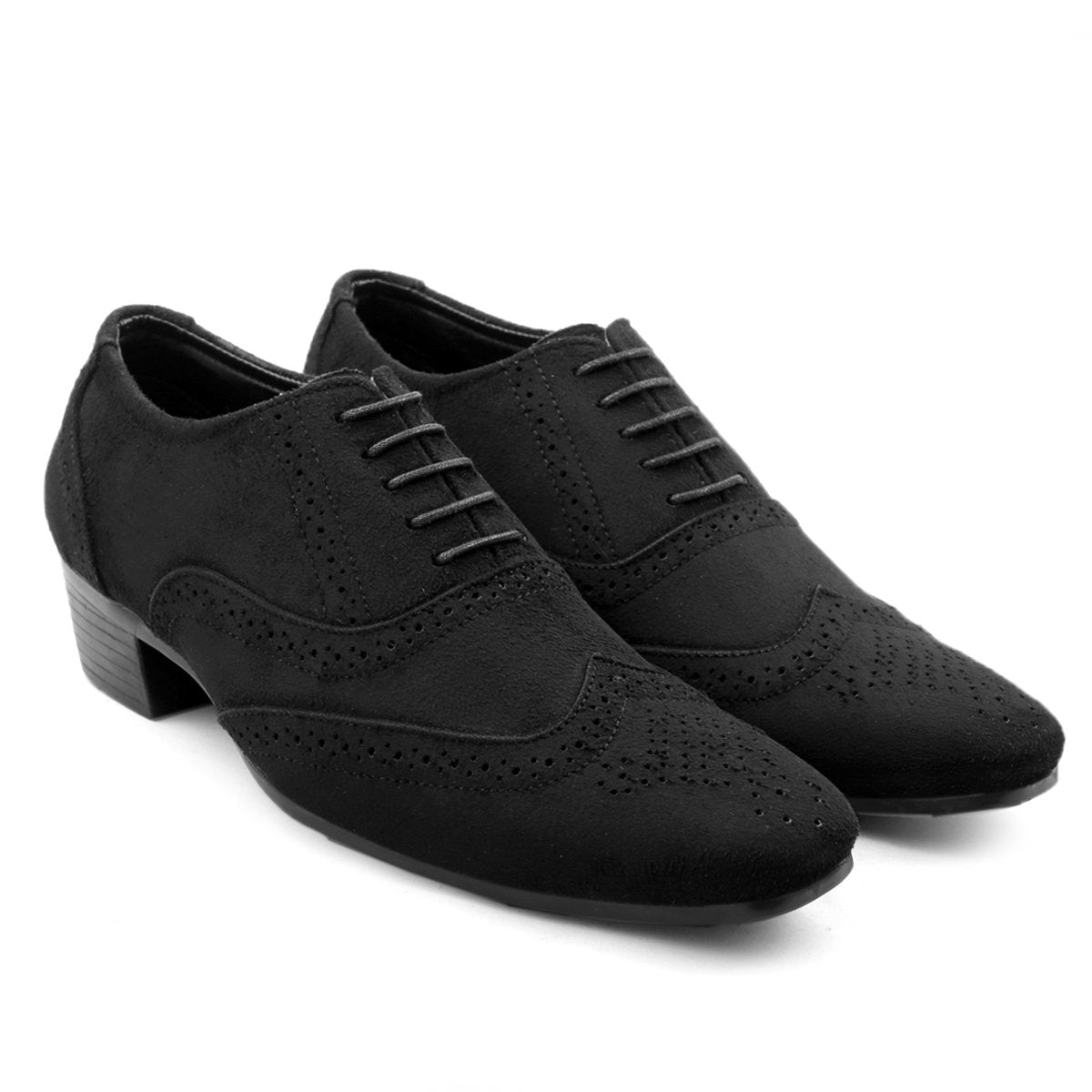 BXXY Mens Suede Height Increasing Casual Oxford Brogue Shoes All Occasions
