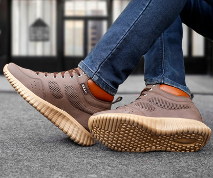 Bxxy's 3 Inch Hidden Height Increasing Elevator Lace-up Breathable Shoes for Men