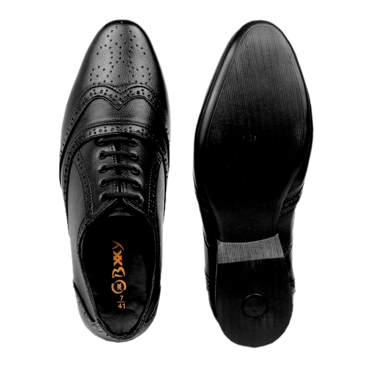 Men's 3 Inch Elevator Formal Office Wear Brogue Oxford Shoes For Men