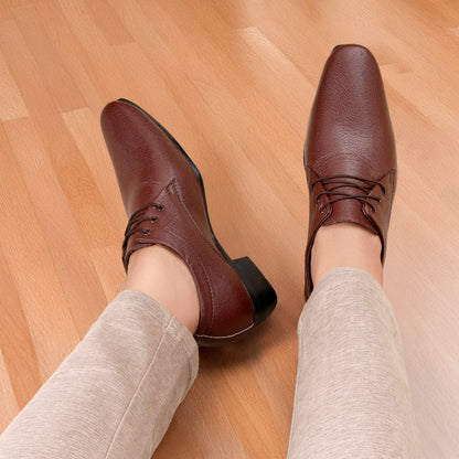 Men's Height Increasing Derby Faux Upper Formal Wear Lace Up Shoes