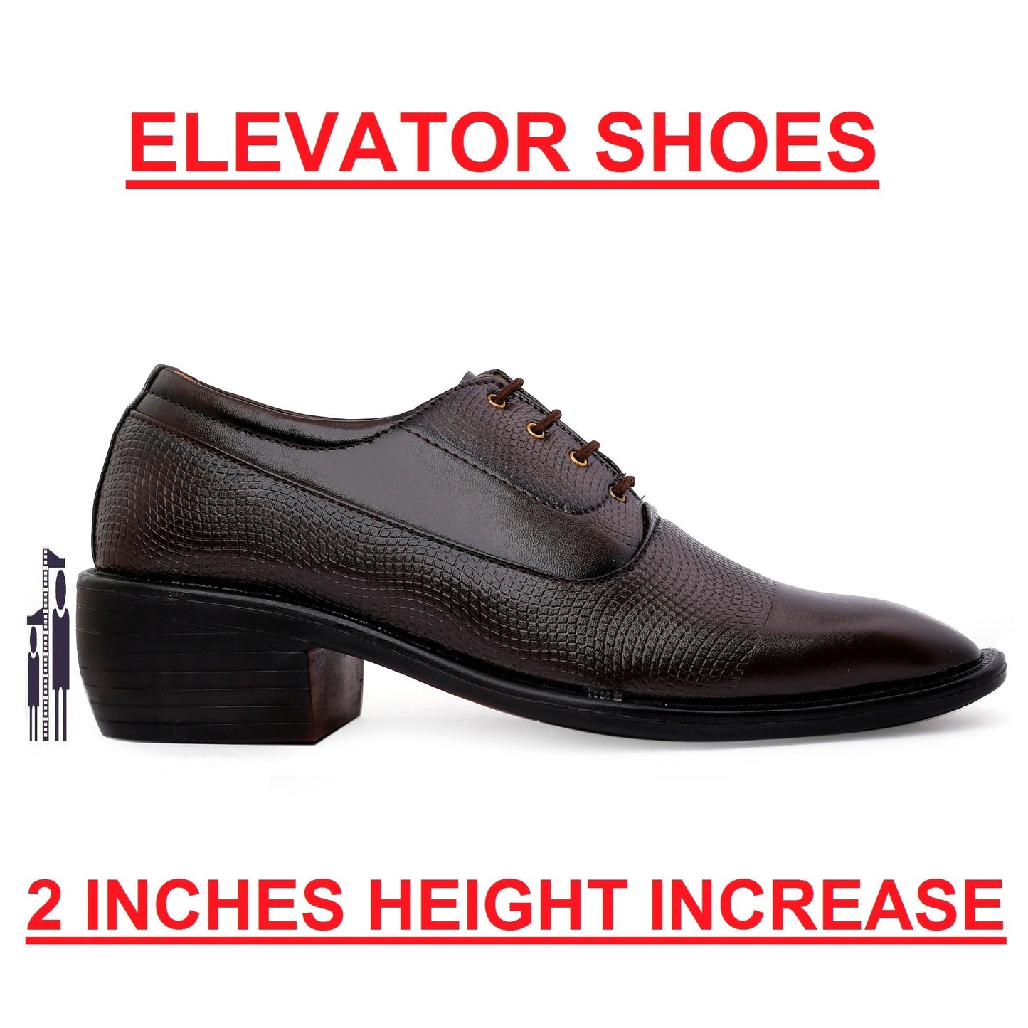 New Men's Height Increasing Fashionable Formal Wear Shoes