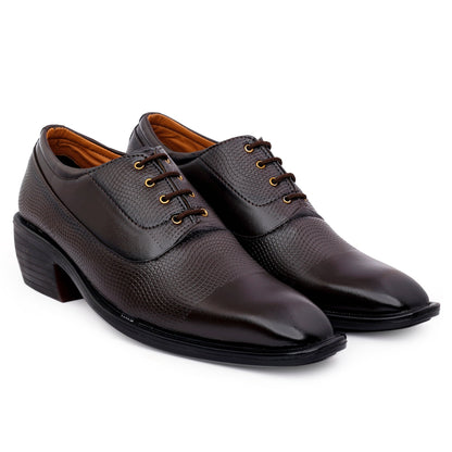 Bxxy Men's Height Increasing Stylish Casual and Formal Wear Lace-Up Shoe