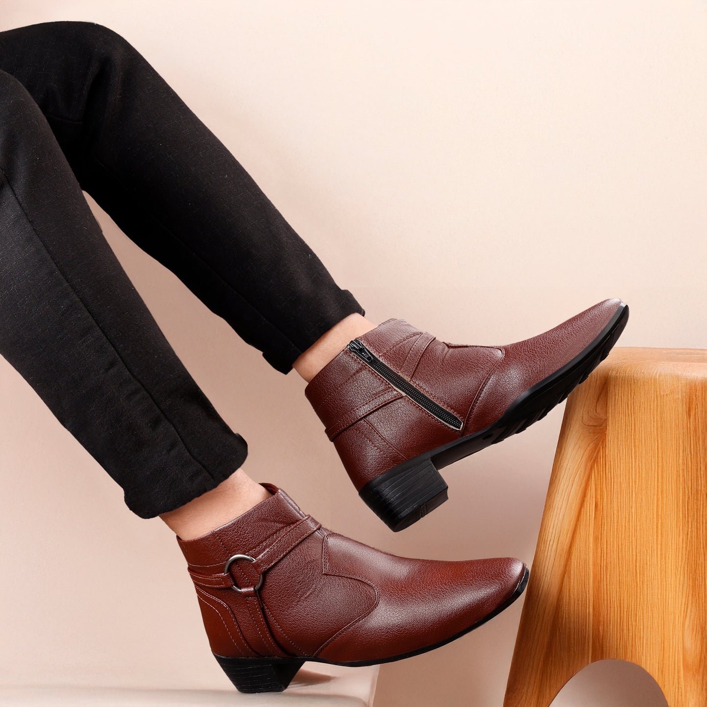 Men’s Stylish Formal Buckle Boots