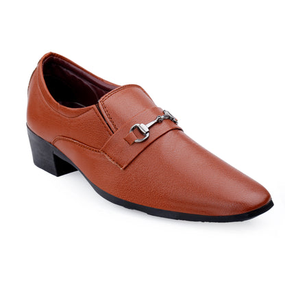 BXXY Men's Formal Height Increasing Slip-On Buckle Shoes