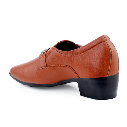 BXXY Men's Formal Height Increasing Slip-On Buckle Shoes