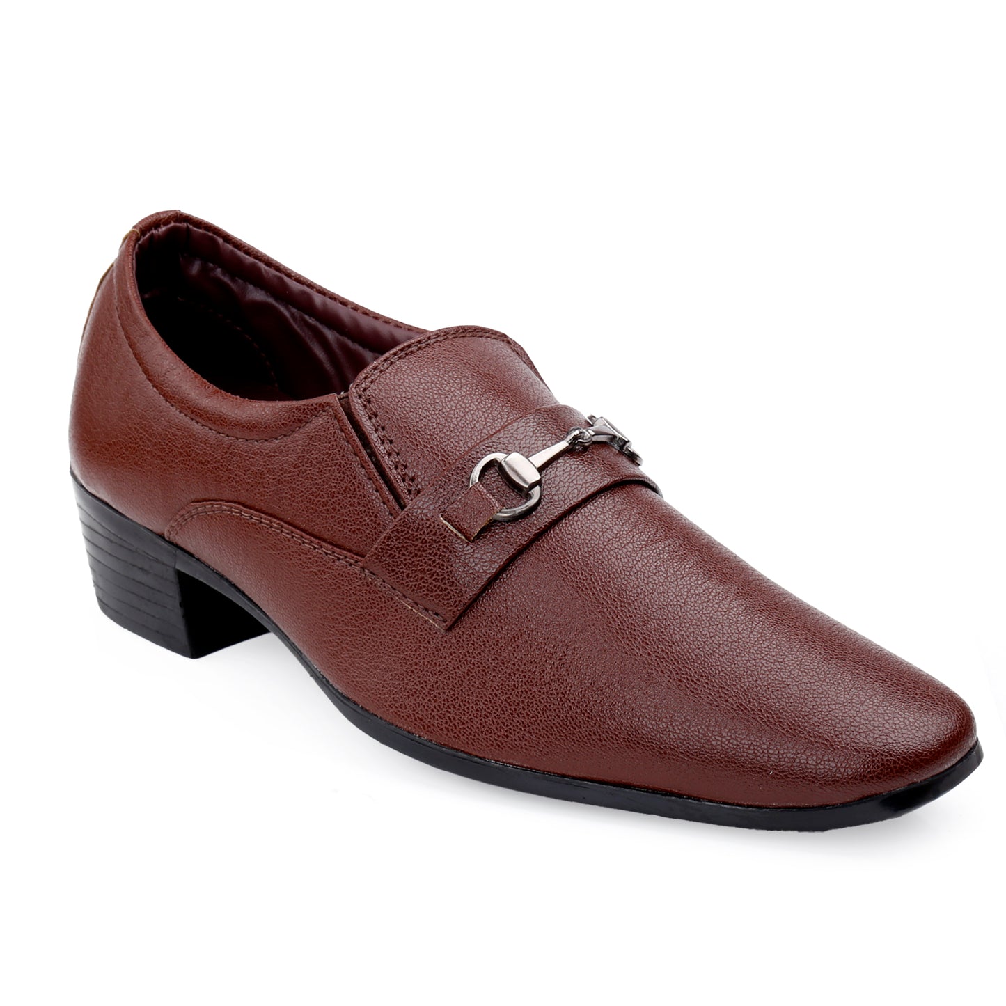 BXXY Men's Formal Height Increasing Slip-On Buckle Shoes