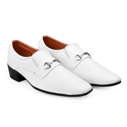 BXXY Men's Formal Height Increasing Slip-On Buckle Shoes