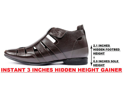 Men's 3 Inch Hidden Height Elevator Casual Sandal