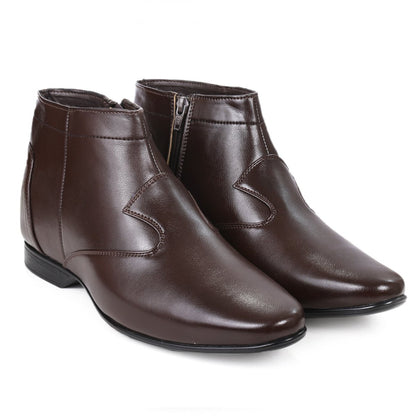 BXXY 9 cm (3.5 Inch) Height Increasing Formal and Casual Pu Leather Boots for All Occasions