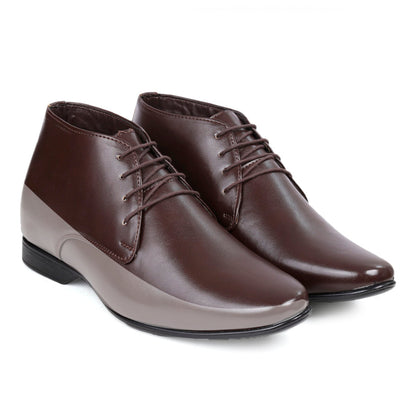 Men's 9 cm (3.5 Inch) Hidden Height Increasing Formal Office Wear Lace-up Boots