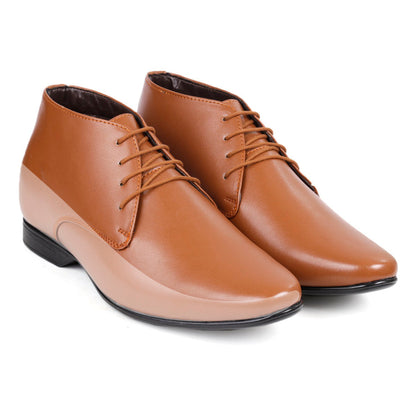 BXXY 9 cm (3.5 Inch) Hidden Height Increasing Lace-Up Derby Shoes