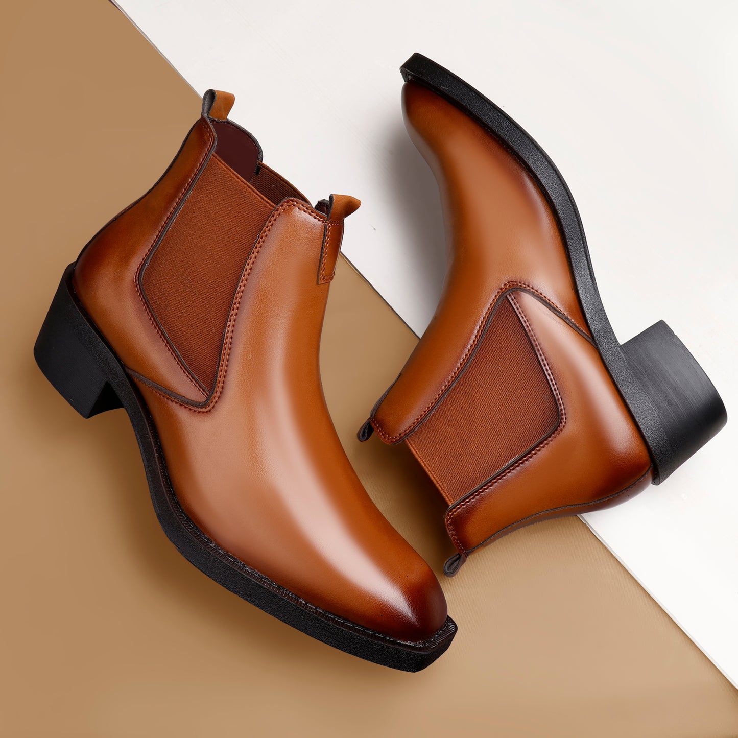 Men’s Elevated Style Boots – 2 Inches Rise, Premium Finish