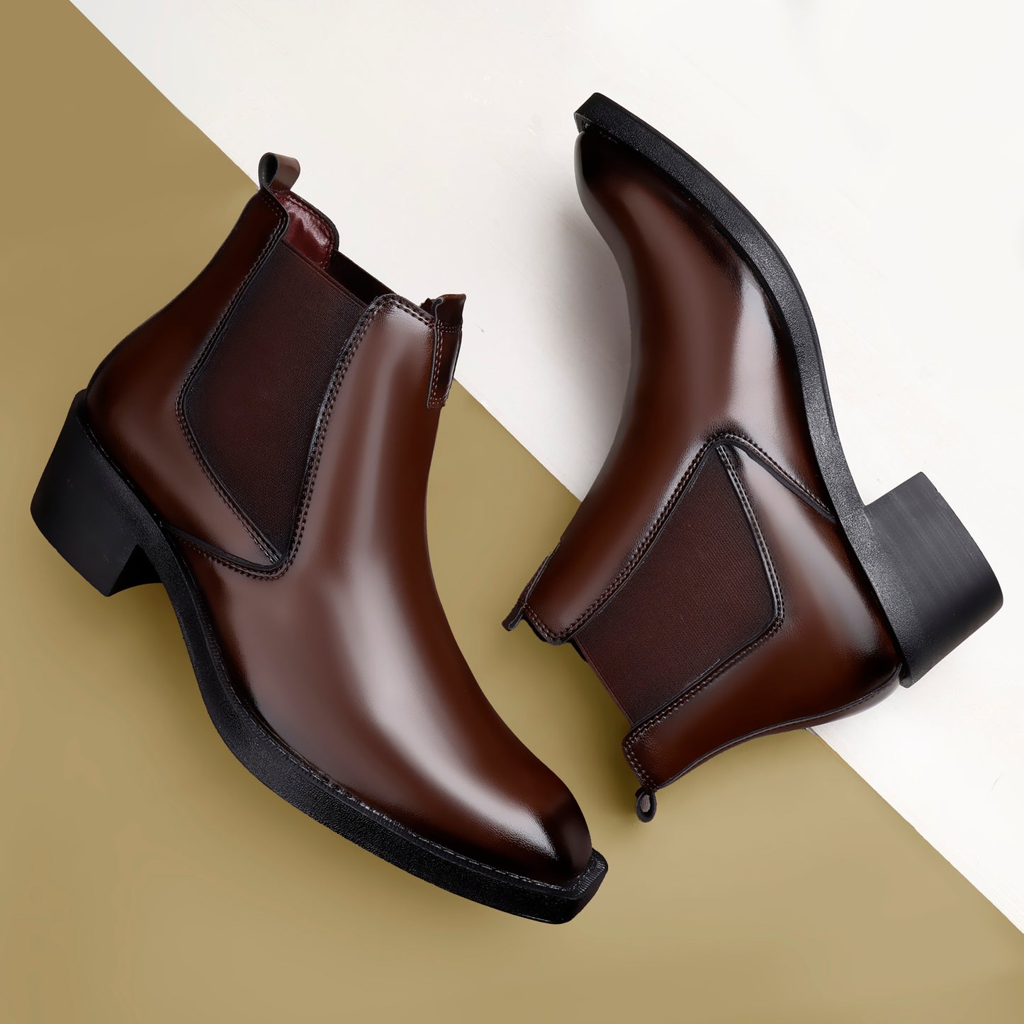 Men’s Elevated Style Boots – 2 Inches Rise, Premium Finish