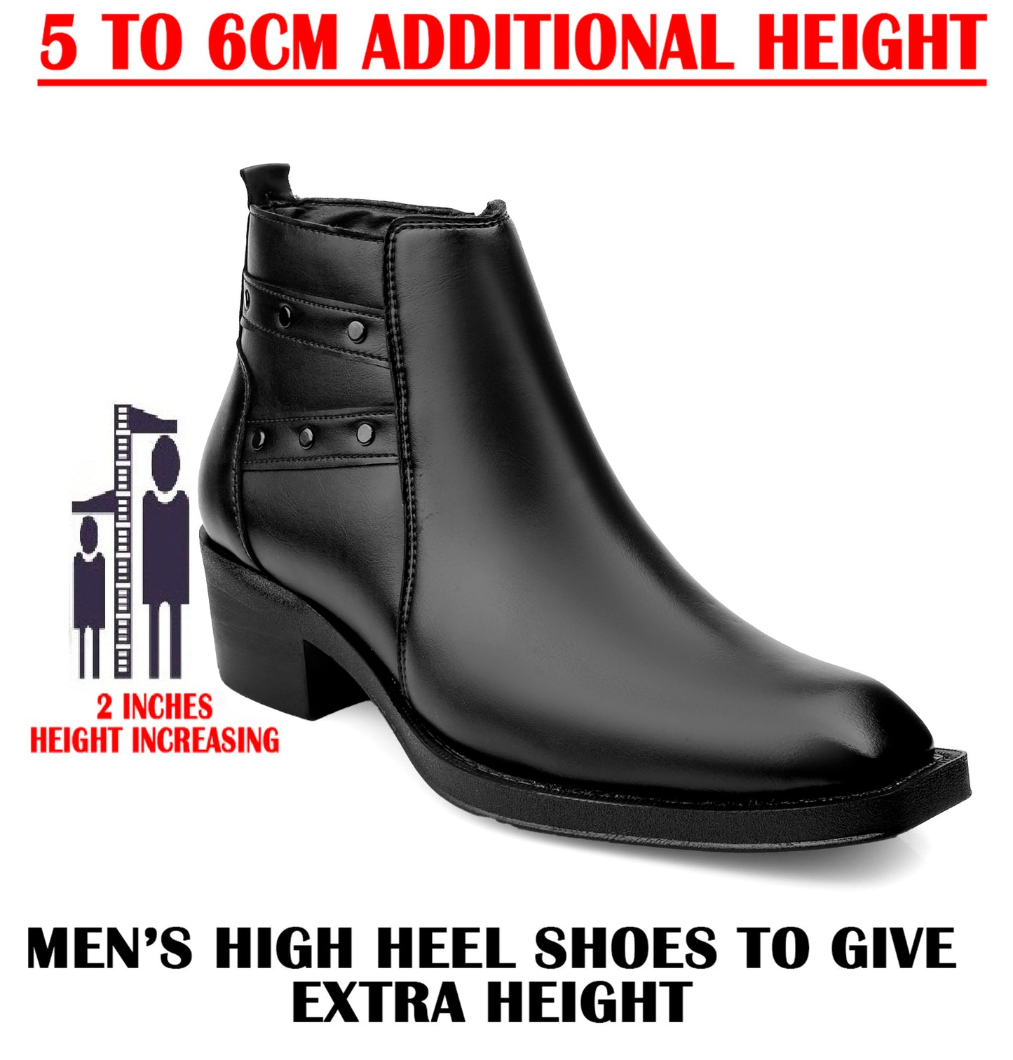 Men's Elevator Boots – 2 Inch Height Increase, Stylish & Comfortable