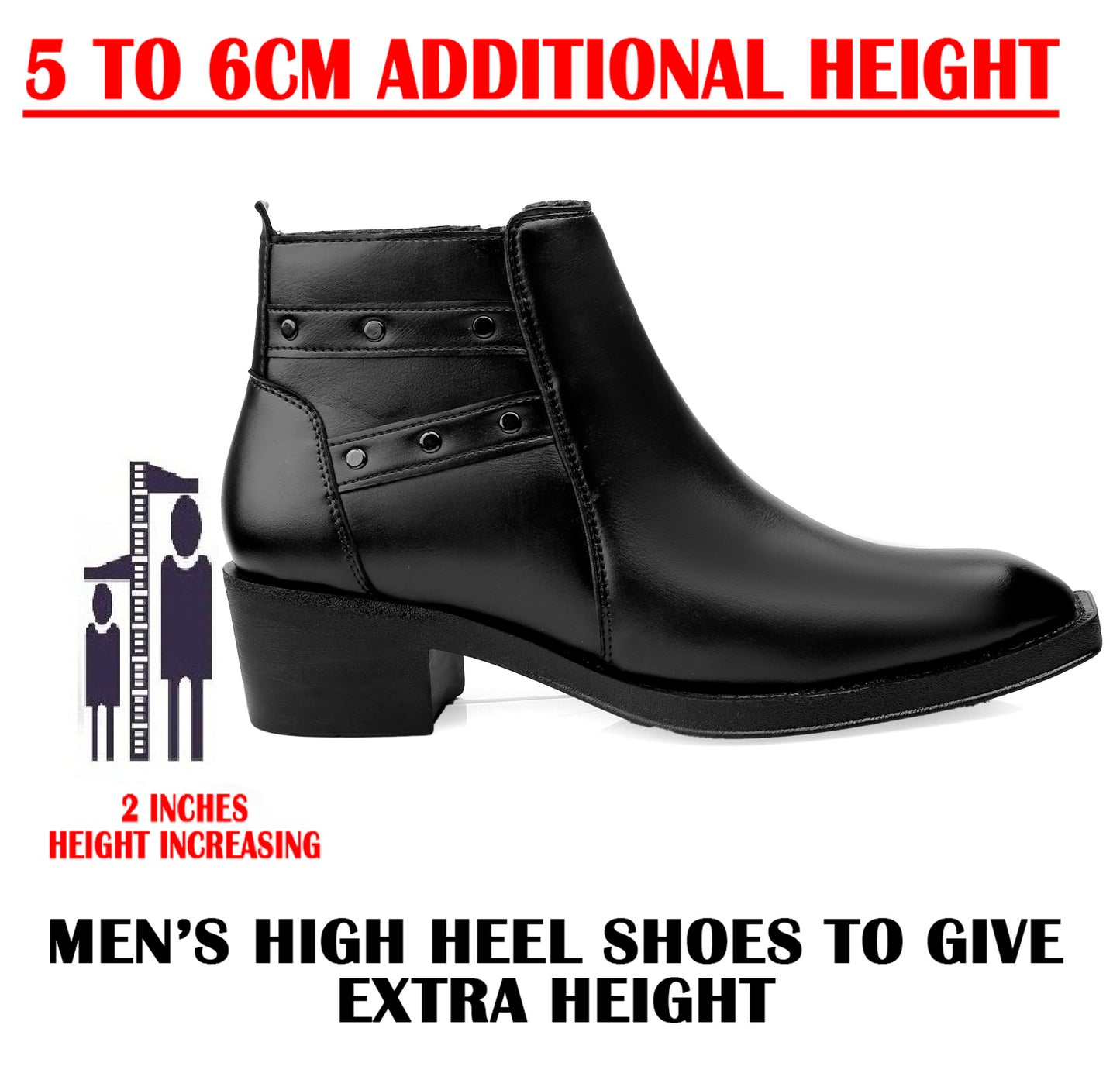 Men's Elevator Boots – 2 Inch Height Increase, Stylish & Comfortable
