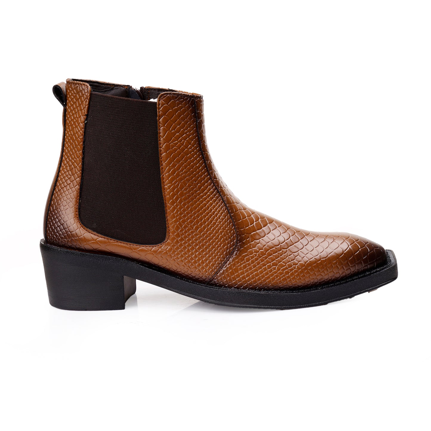 Men’s Stylish 2-Inch Height Boosting Ankle Boots