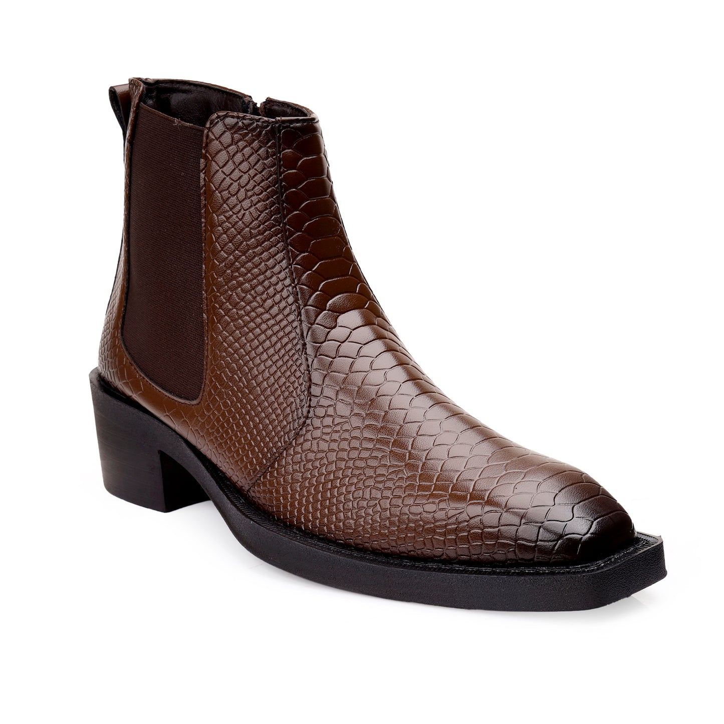 Men’s Stylish 2-Inch Height Boosting Ankle Boots