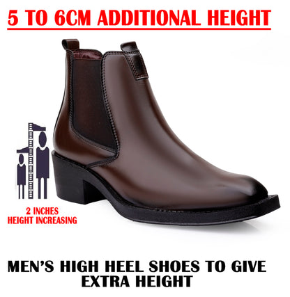 Men’s Elevated Style Boots – 2 Inches Rise, Premium Finish