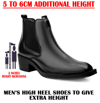 Men’s Elevated Style Boots – 2 Inches Rise, Premium Finish