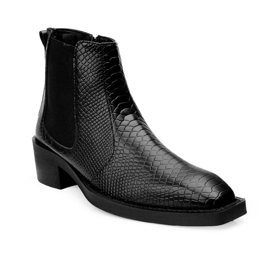 Men’s Stylish 2-Inch Height Boosting Ankle Boots