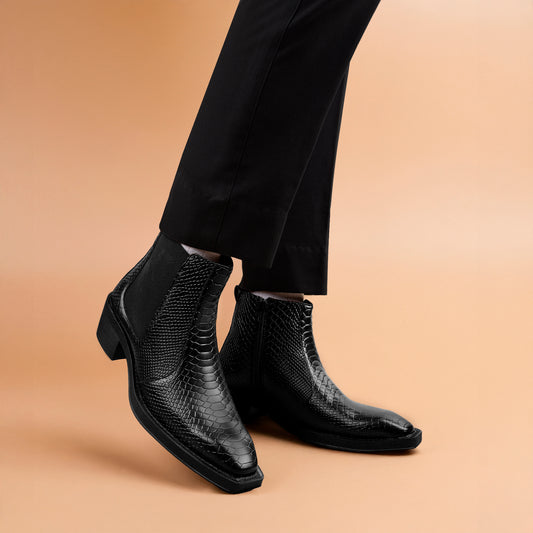 Men’s Stylish 2-Inch Height Boosting Ankle Boots