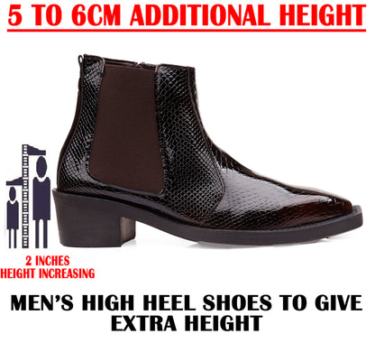 Men’s Elevator Boots – 2 inches Height Lift, Stylish & Comfortable