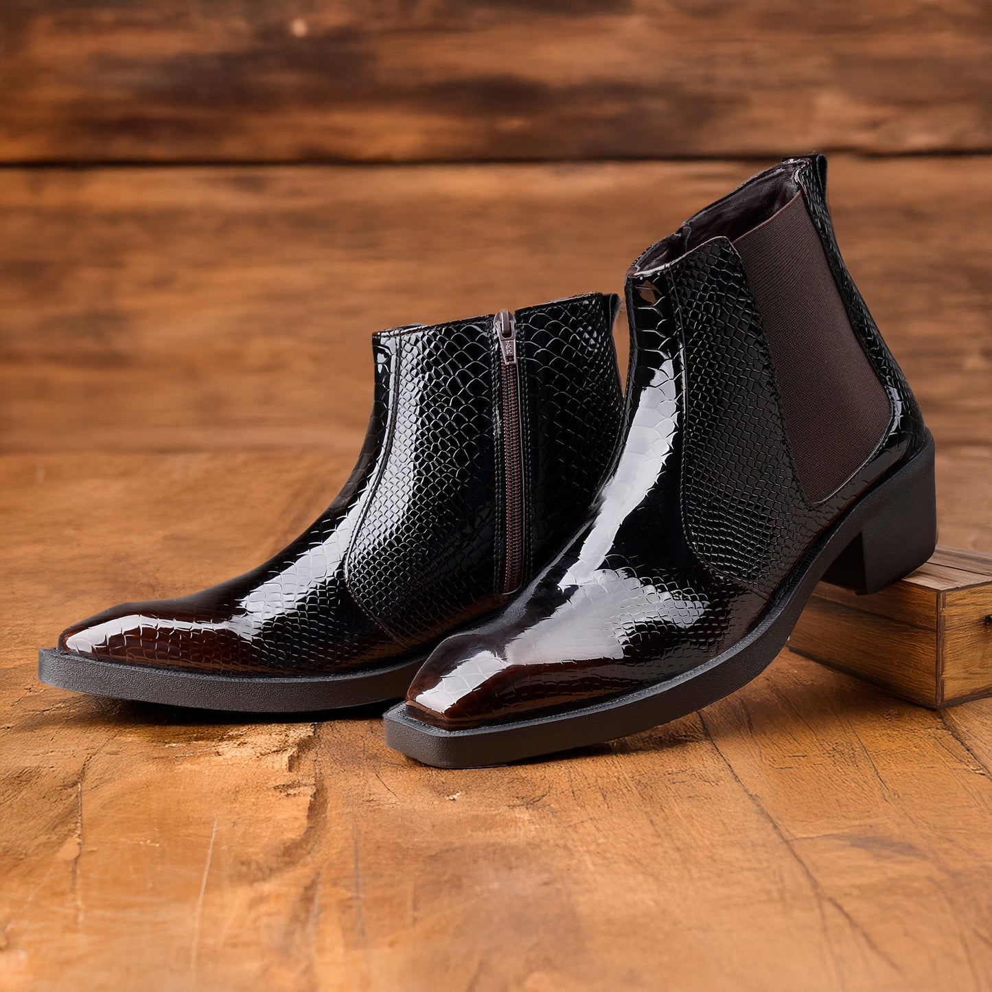 Men’s Elevator Boots – 2 inches Height Lift, Stylish & Comfortable