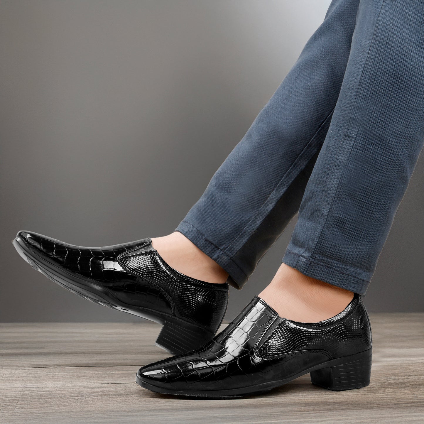 BXXY Height-Boosting Shimmer Moccasins for Men