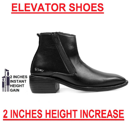 Men's Height Increasing Formal Wear Zipper Boots