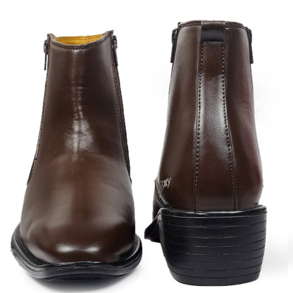 Men's Height Increasing Formal Wear Zipper Boots