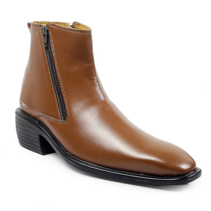 Men's Height Increasing Formal Wear Zipper Boots