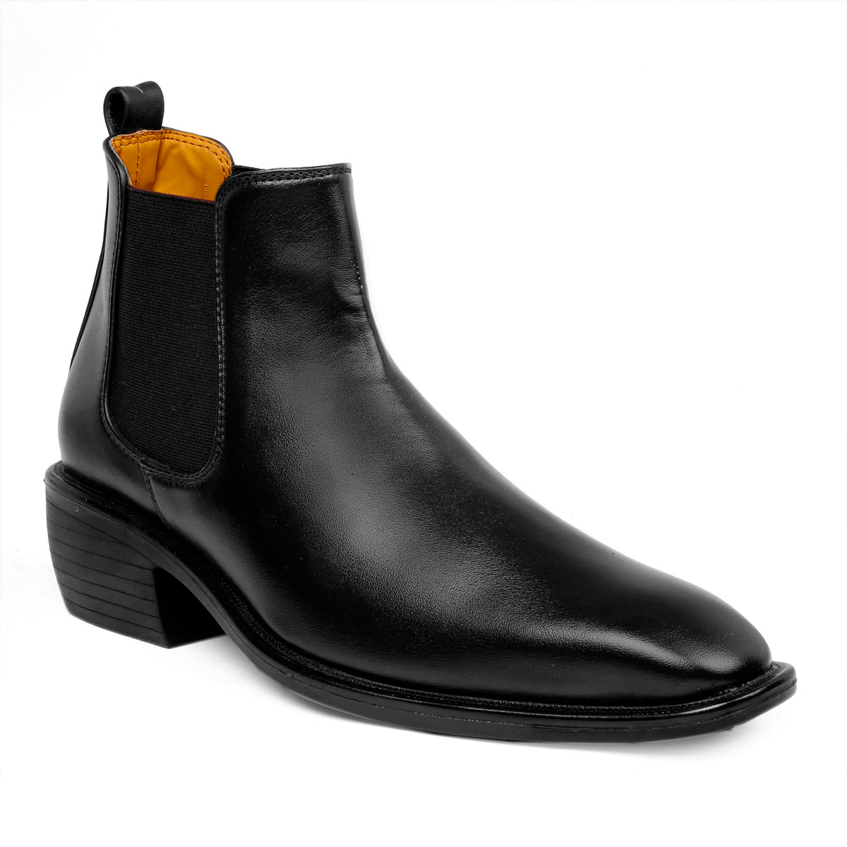 Bxxy's 2 Inch Hidden Height Increasing Faux Leather Chelsea Boots for Men