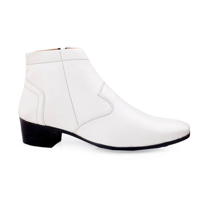 Men’s Sleek Formal Boots with Side Zipper Closure