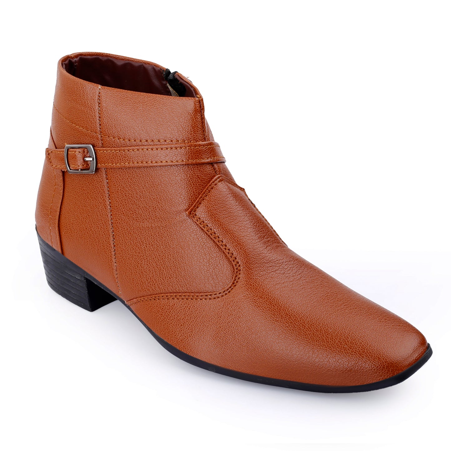 BXXY 2 Inches Height Increasing Ankle Zipper Boots For Men