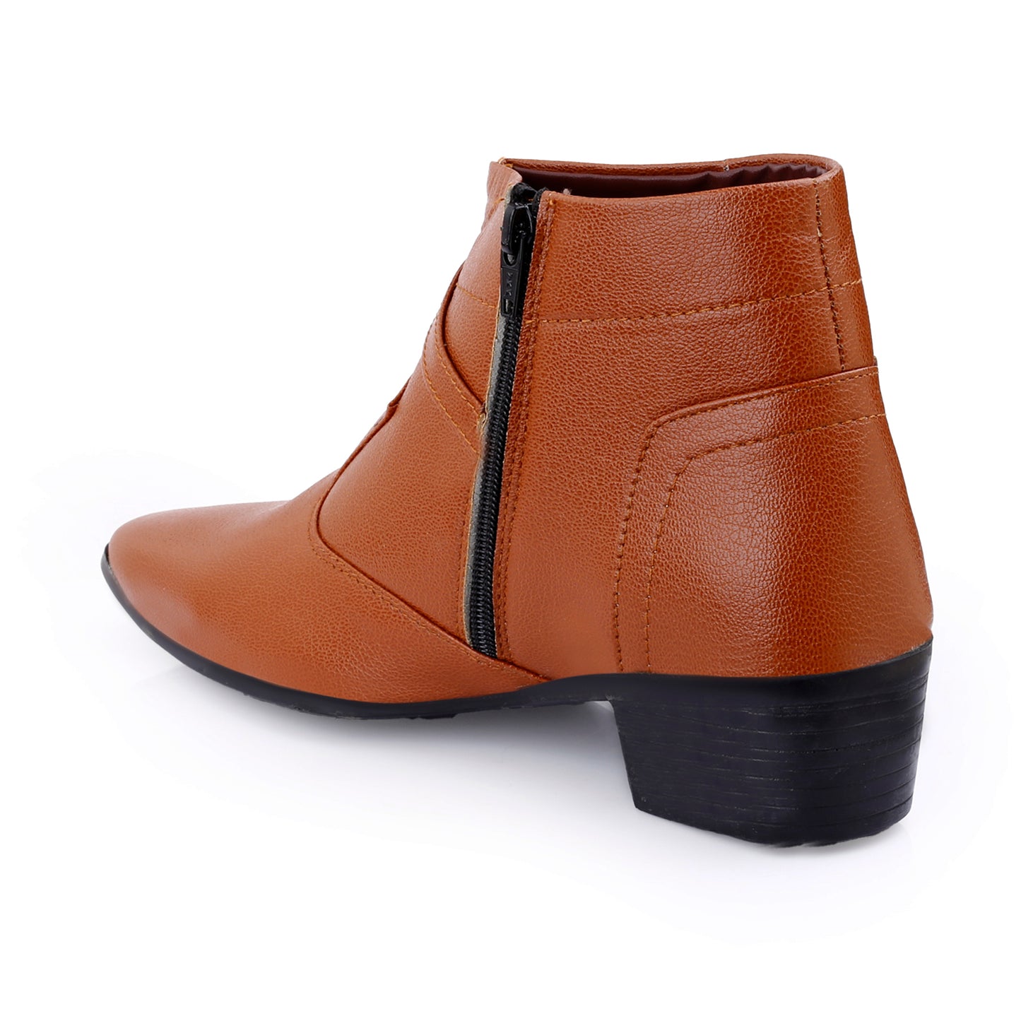 BXXY 2 Inches Height Increasing Ankle Zipper Boots For Men