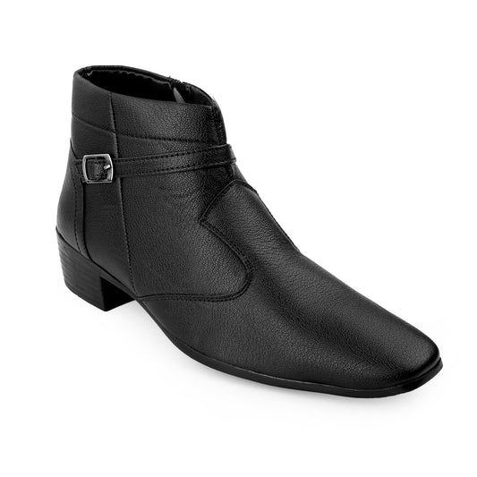 BXXY 2 Inches Height Increasing Ankle Zipper Boots For Men