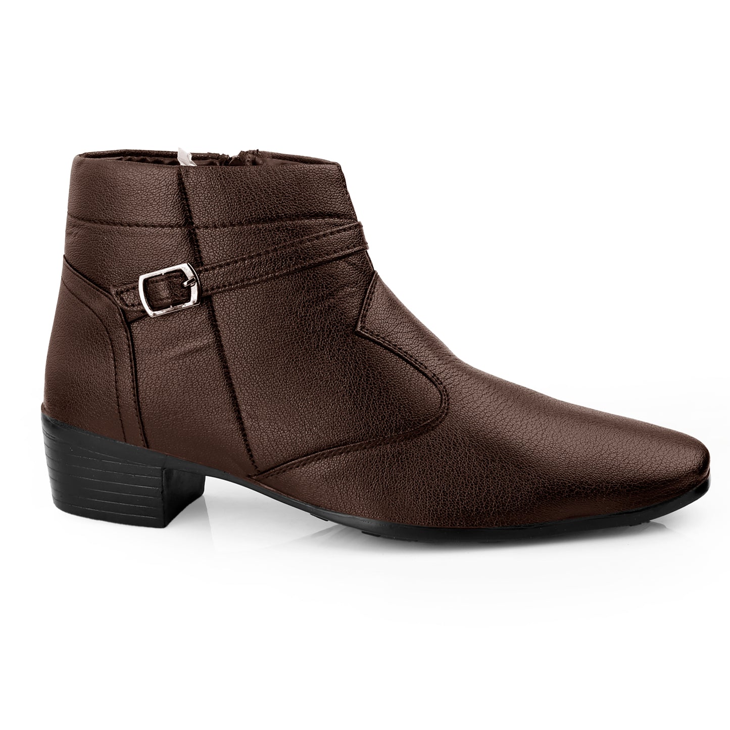 BXXY 2 Inches Height Increasing Ankle Zipper Boots For Men