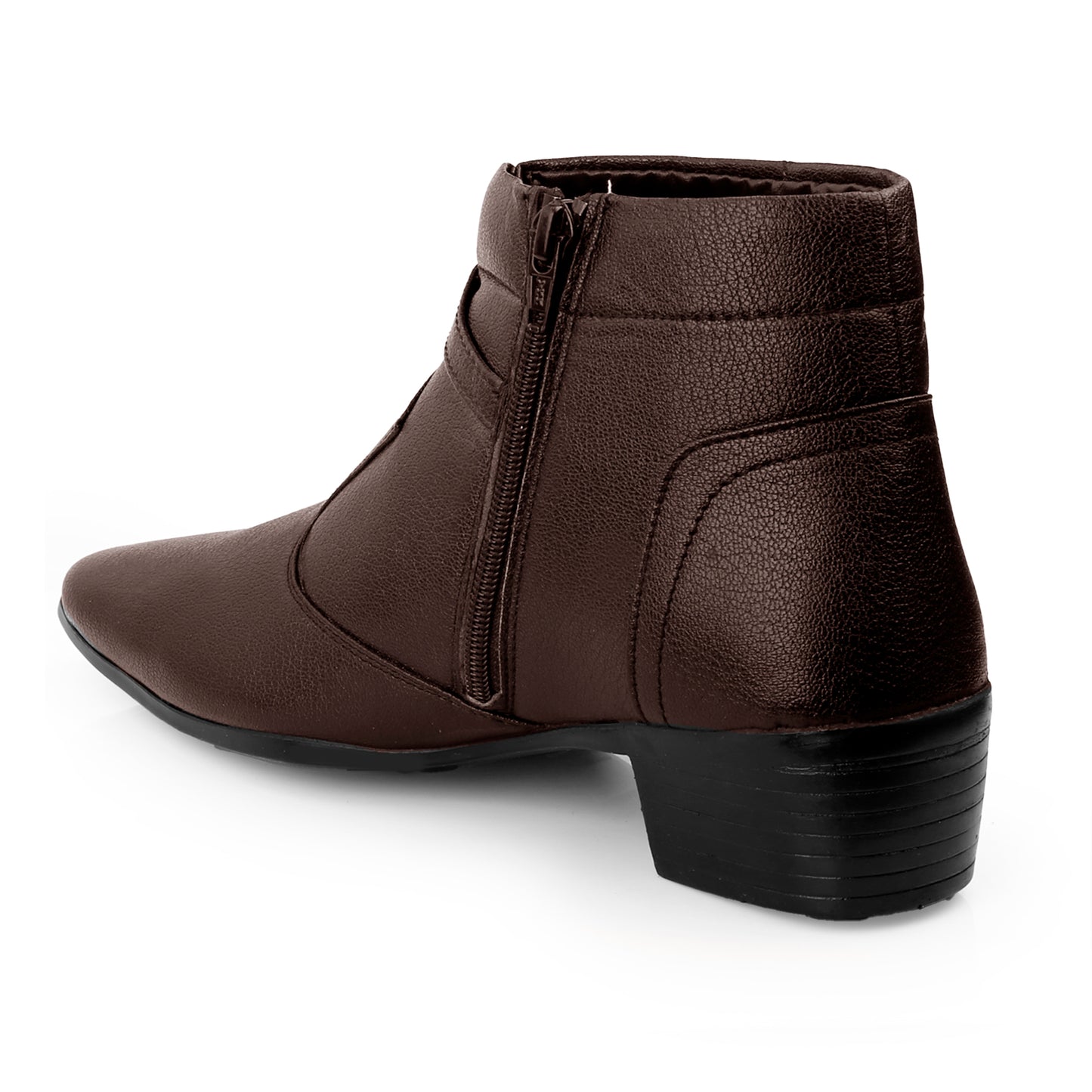 BXXY 2 Inches Height Increasing Ankle Zipper Boots For Men