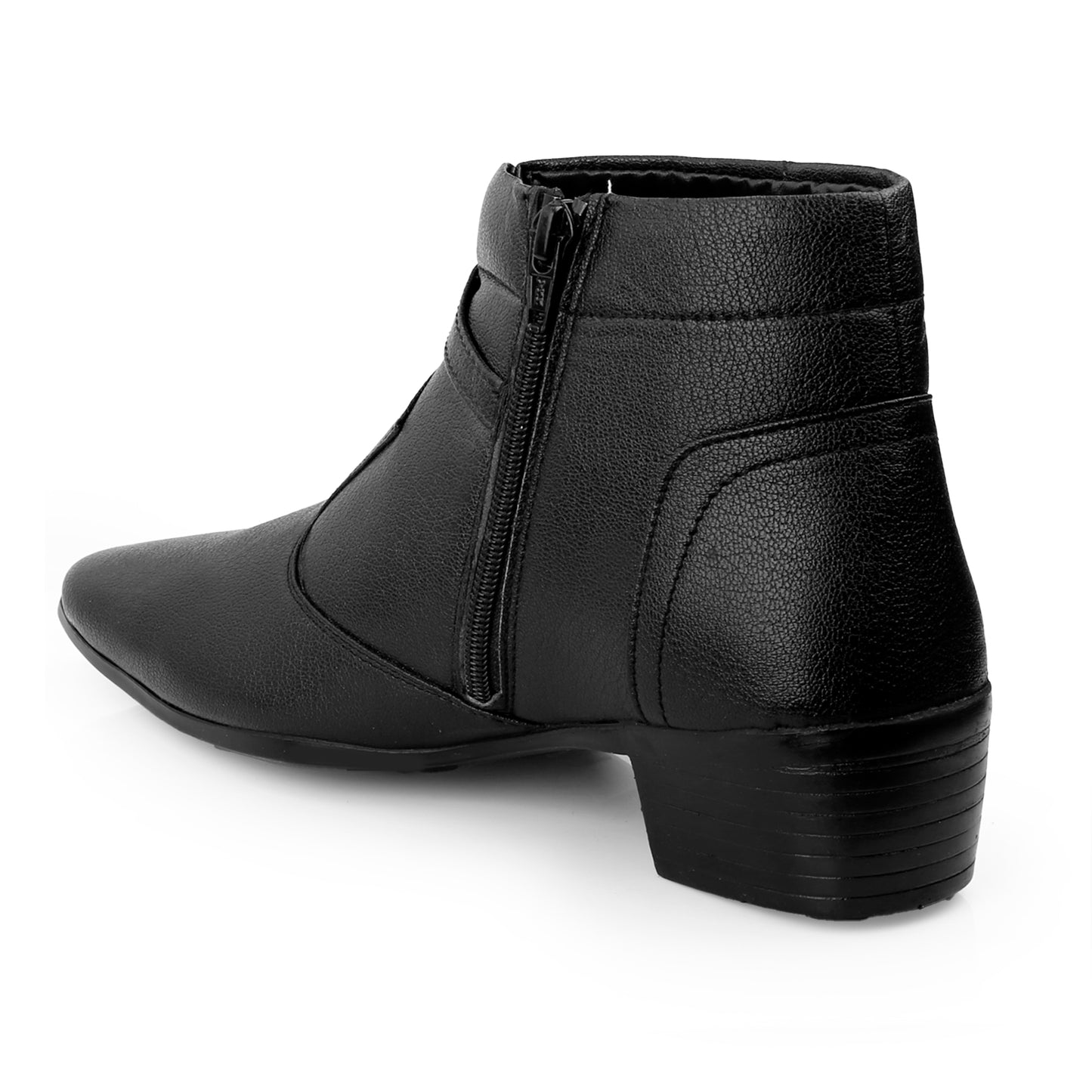 BXXY 2 Inches Height Increasing Ankle Zipper Boots For Men