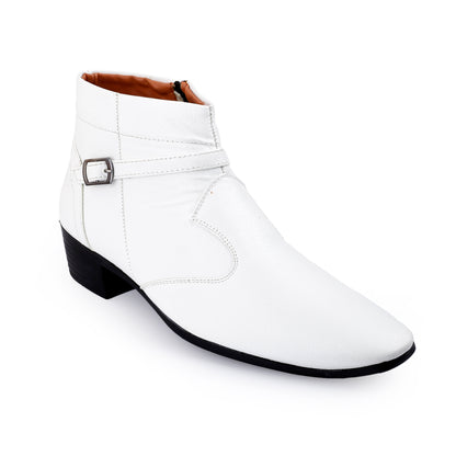 BXXY 2 Inches Height Increasing Ankle Zipper Boots For Men