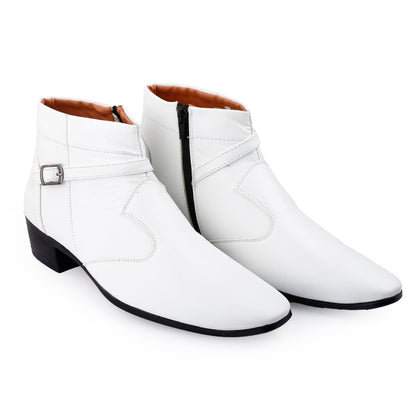 BXXY 2 Inches Height Increasing Ankle Zipper Boots For Men