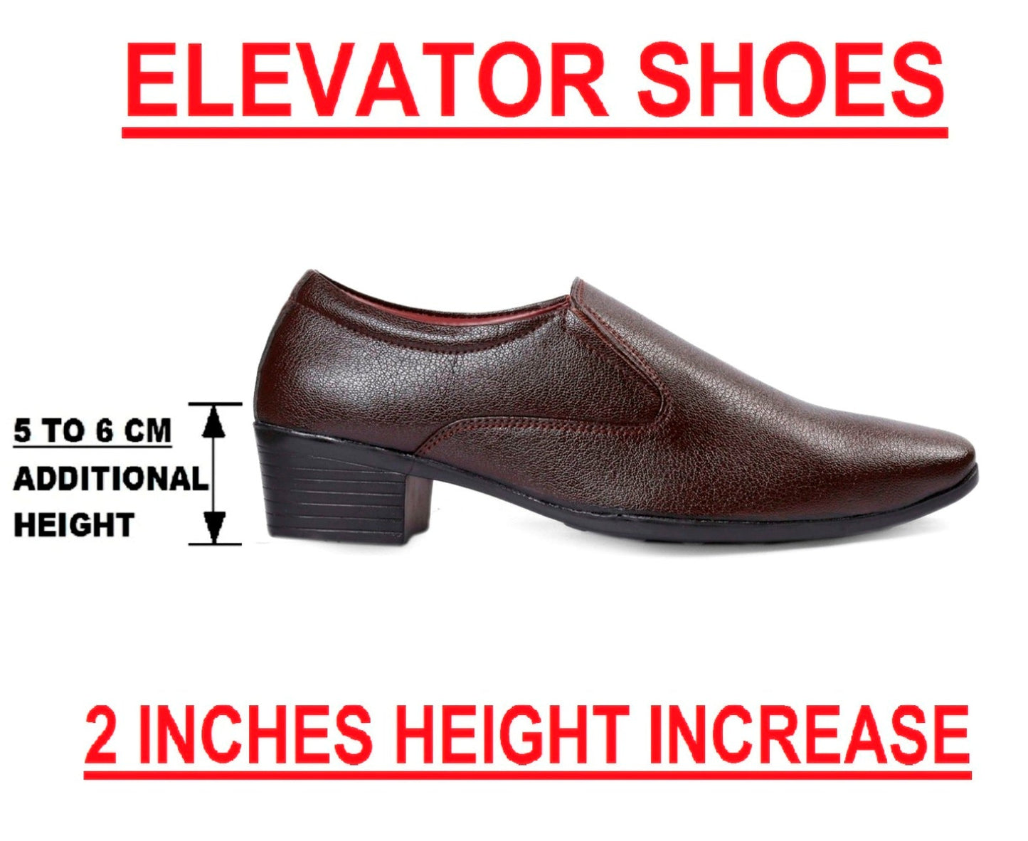 Bxxy's Men's Height Increasing Office Wear Slip-on Shoes