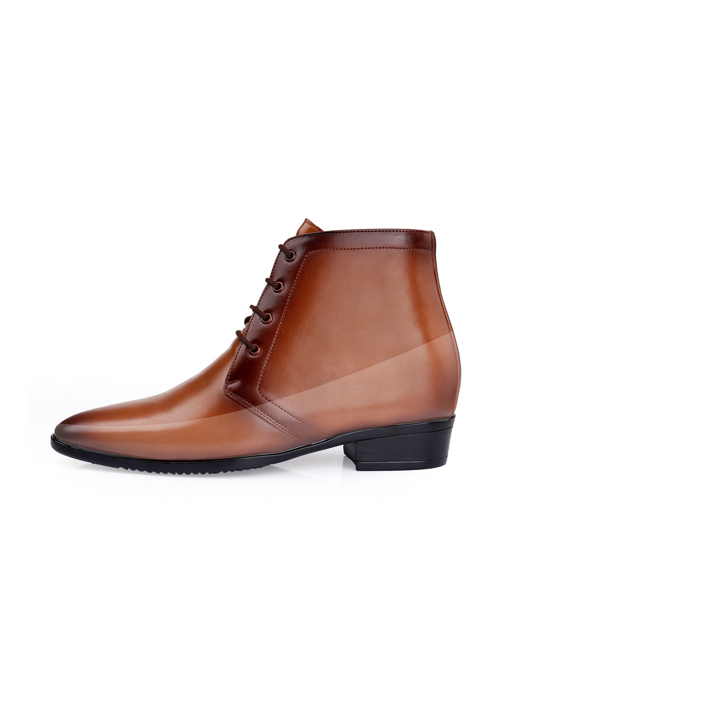 Men's Formal Lace-Up Boots with 3.5 Inch Hidden Height Increase