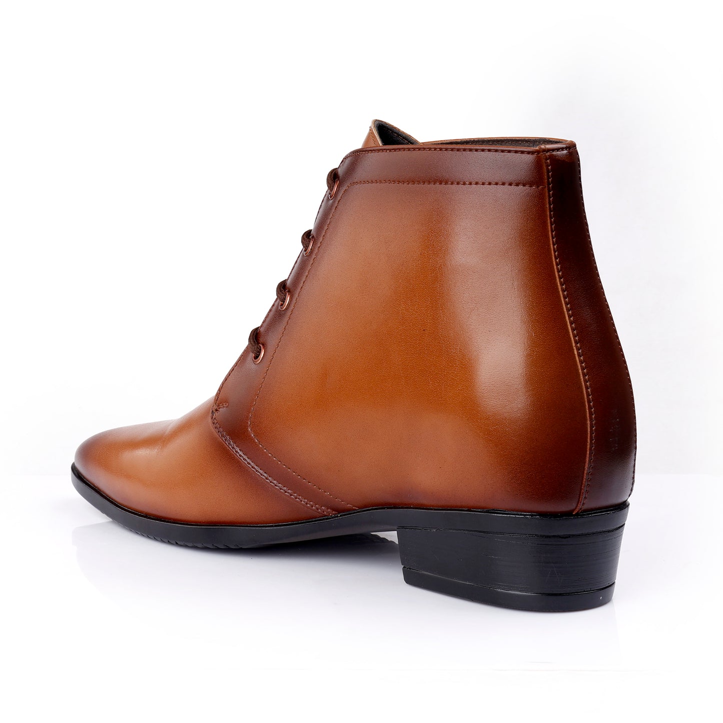 Men's Formal Lace-Up Boots with 3.5 Inch Hidden Height Increase