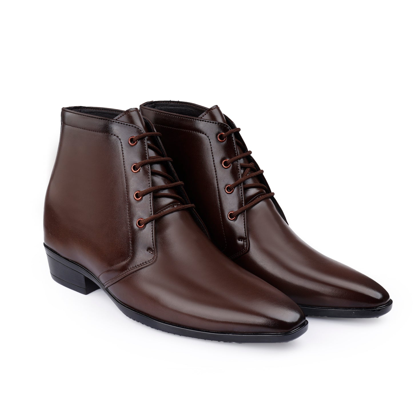 Elegant Lace-Up Elevator Boots – 3.5 Inch Height Boost