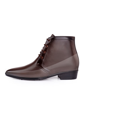 Men's Formal Lace-Up Boots with 3.5 Inch Hidden Height Increase