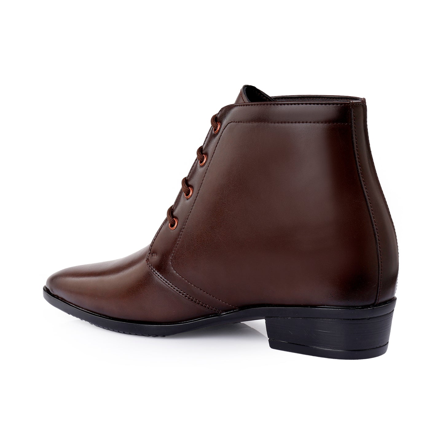 Men's Formal Lace-Up Boots with 3.5 Inch Hidden Height Increase
