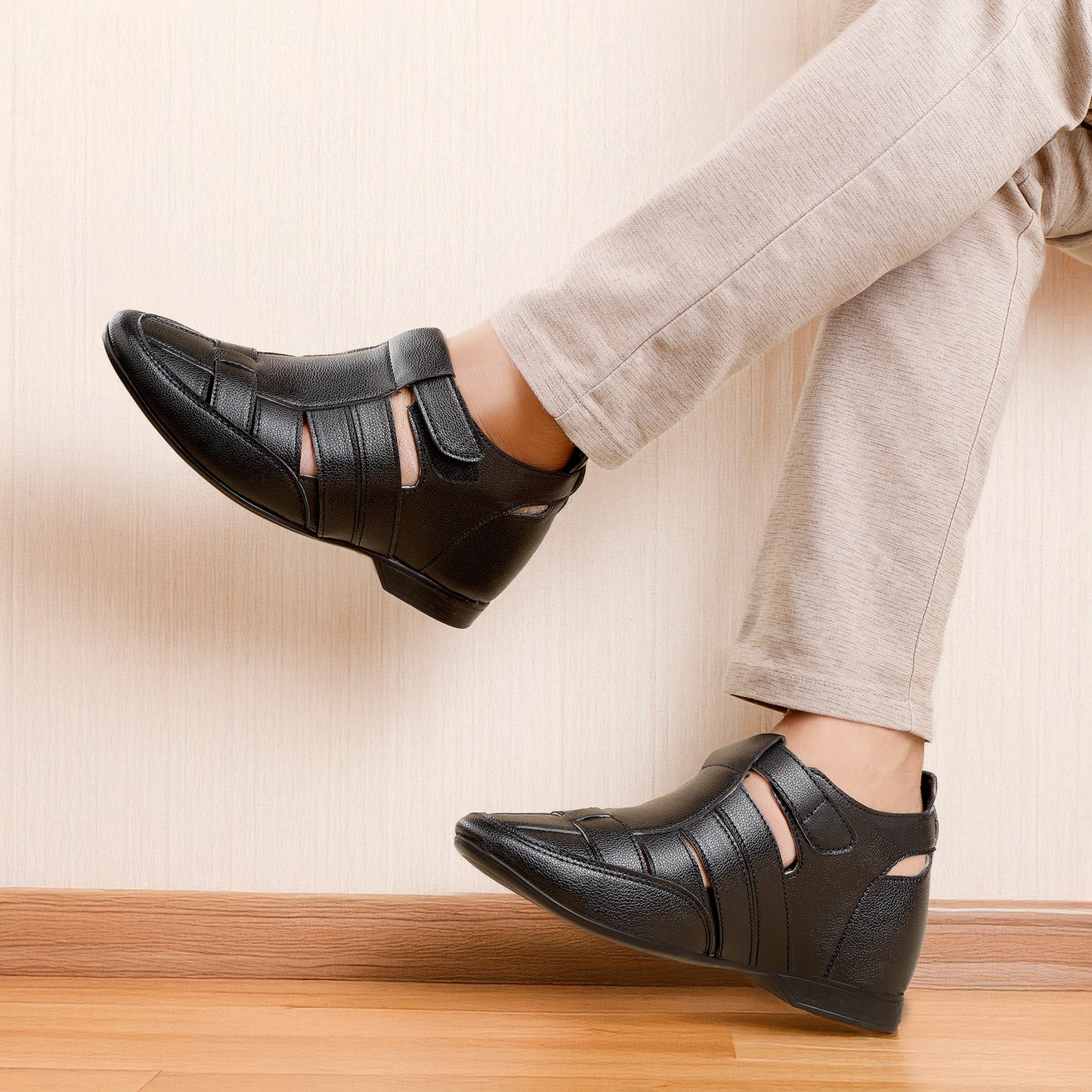 Men's 3 Inch Hidden Height Elevator Casual Sandal