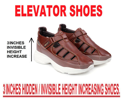 Bxxy's 3 Inch Height Increasing Elevator Sandals for Men