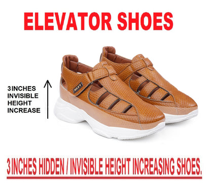 Bxxy's 3 Inch Height Increasing Elevator Sandals for Men